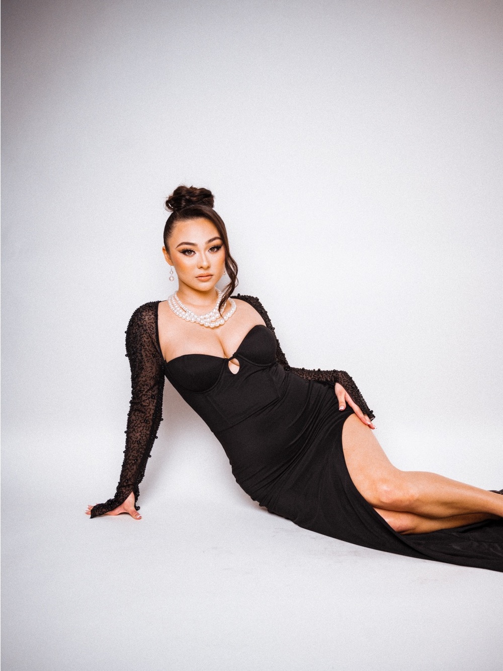 Black long Evening Maxi Dress